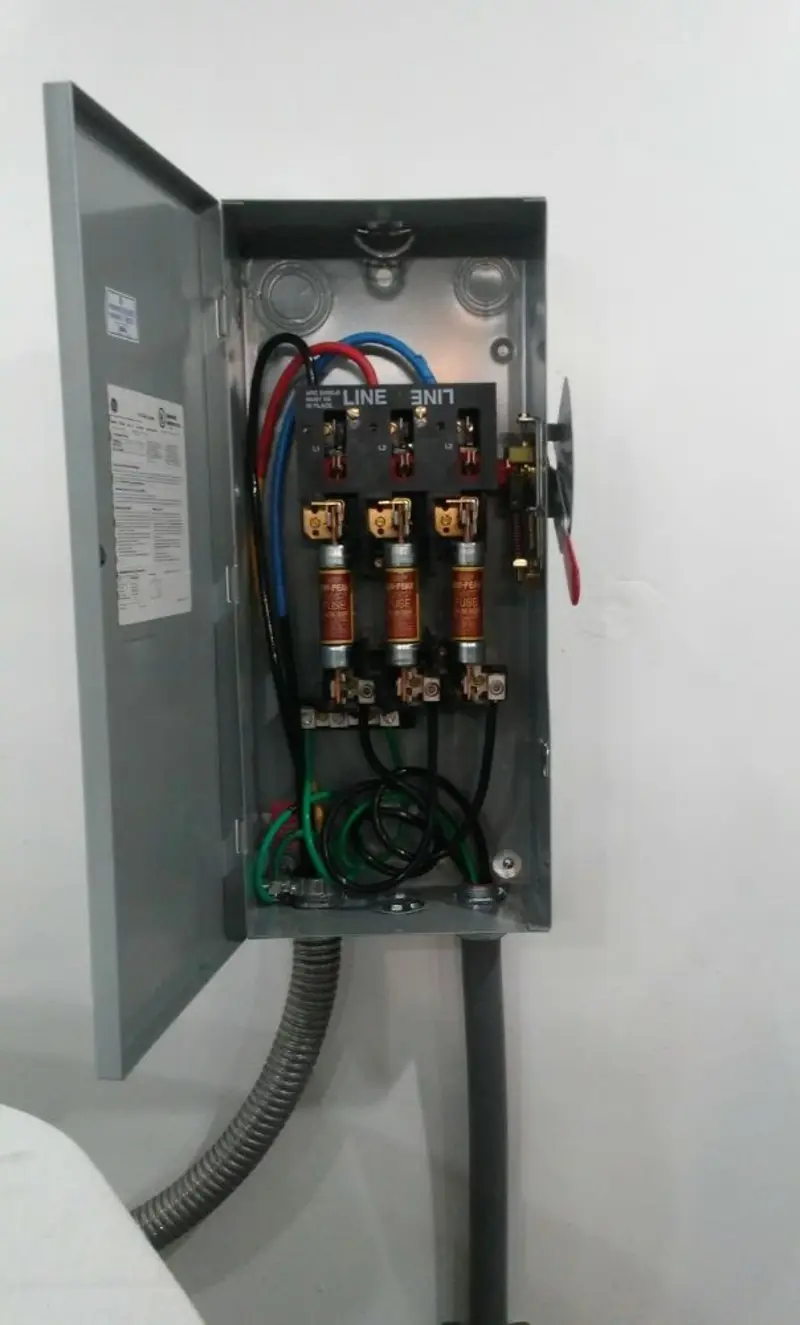 Three-phase disconnect switch installed for Electrical Wiring & Rewiring in Ogden